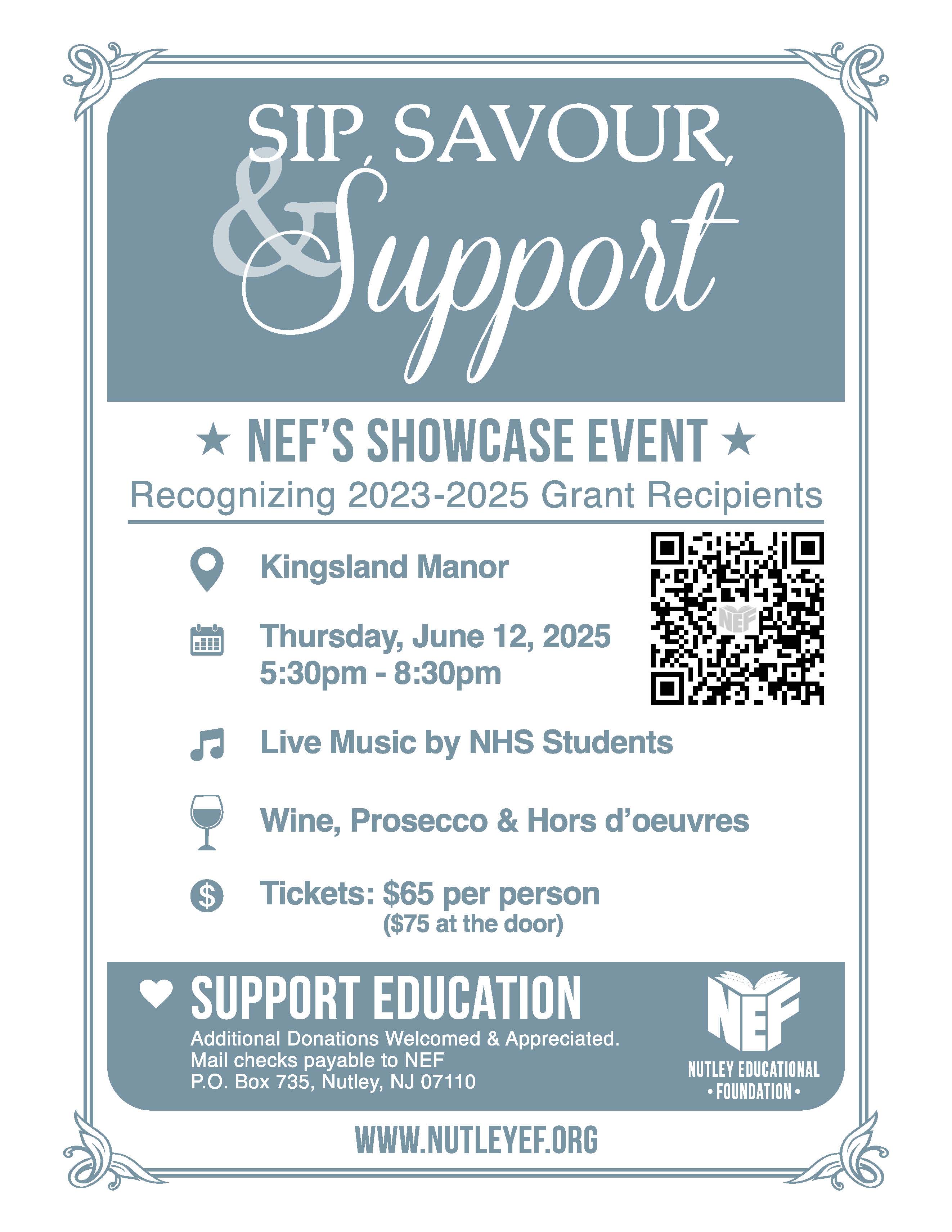 NEF Sip Savour Support 2025